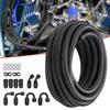 6AN Fuel Line Kit, 20 FT Fuel Hose Kit, 0.34" Nylon Stainless Steel Braided Fuel Line Oil/Gas/Diesel Hose End Fitting Kit, with 12 PCS Swivel Fitting