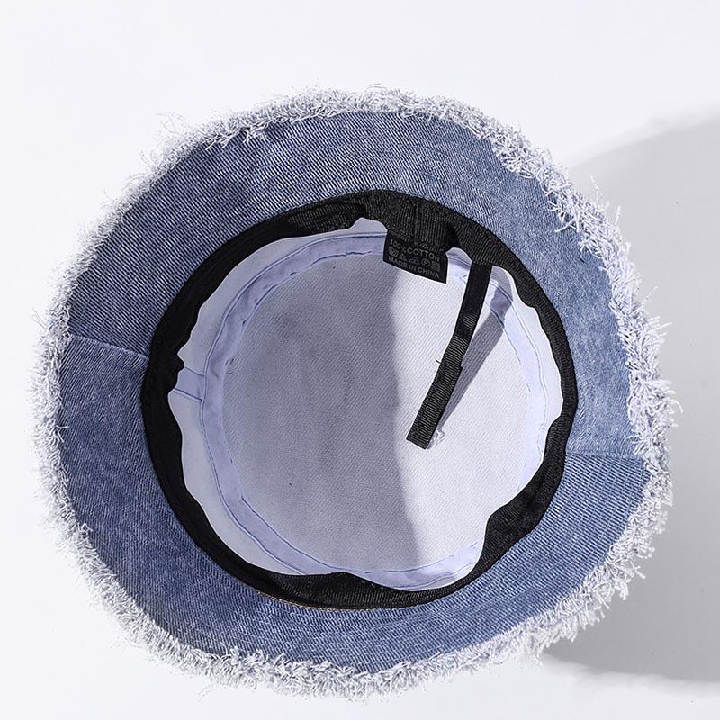 Spring2021 Neue flache Denim-Eimerhüte für Frauen und Mädchen, Vintage-Designer, kurze Traufe, Harajuku, Fischer-Beckenkappe, vier Jahreszeiten