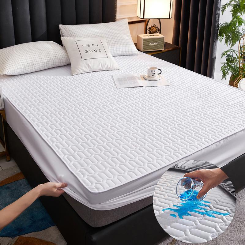 Waterproof Cartoon Quilted Fitted Sheet, Bedspread With Elastic Band, Non Slip Sheet, King Size Bed (without Pillow Case)