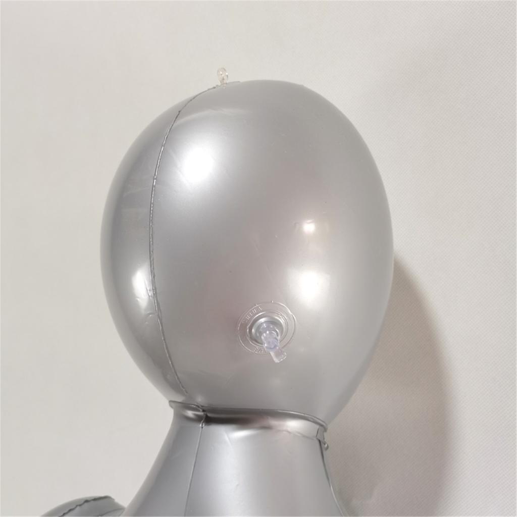 Aufblasbares Vollkörper-Schaufensterpuppen-Torso-Modell für Damen, Silbernes Schaufensterpuppen-Körpermodell