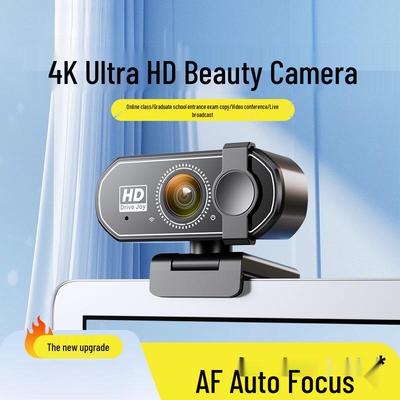 Ultra HD Webcam with USB Microphone for Live Streaming & Online Classes