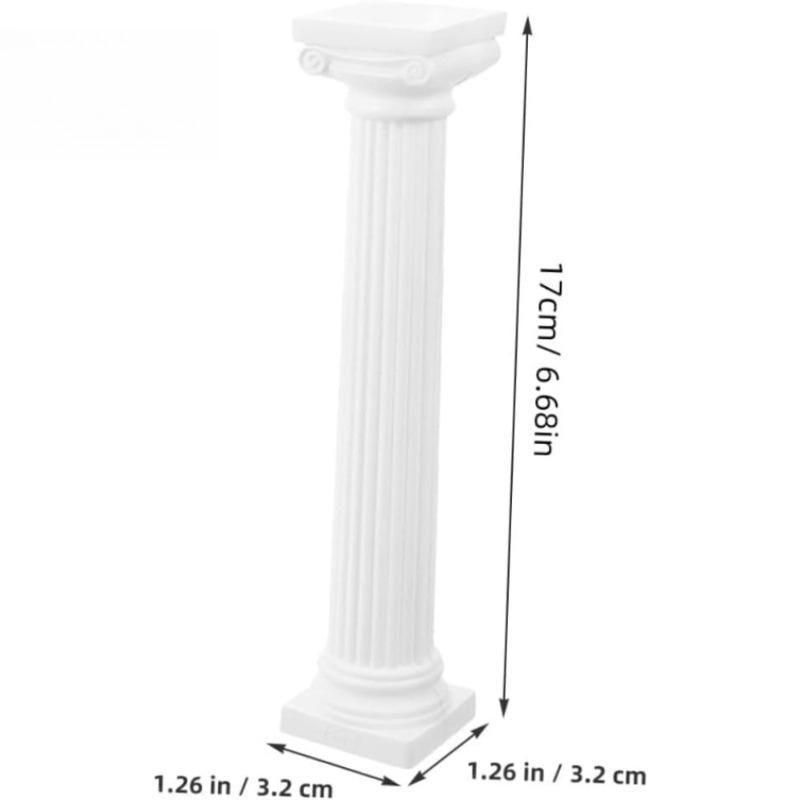 8 Stück Elegante Römische Säulenstatuen Leichter Kunststoff Klassische Dekorationssäulen Geeignet für Hochzeits-Tischdekorationen