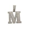 Hip Hop Full Diamond English Letter M Alloy Pendant Fashion Men's Trendy Accessories Hip Hop Accessories