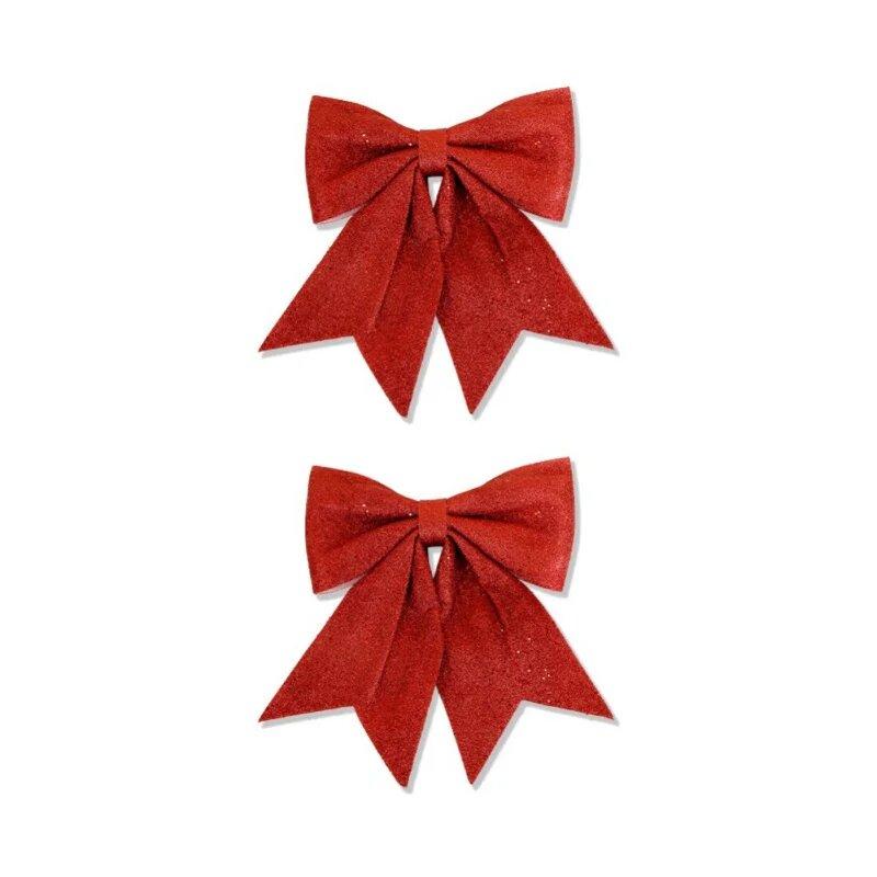 New Year Big Foam Christmas Bow Christmas Decorations For Home Red Bowknot Tree Ornaments Wedding Birthday Party Decor Supplies