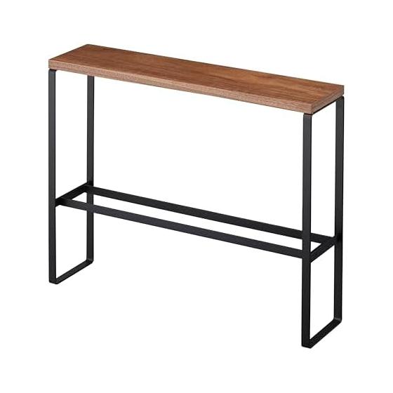 Yamazaki Jitsugyo 5153 Стойка для тапочек с верхней пластиной, черная, ширина 50x12x12 см, высота 41 см, можно хранить мелкие предметы, входное хранилище, место для хранения тапочек