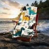 1pc Dinosaur Theme Adventure Day Beach Towel, Paper Art Festival Beach Towel, Soft, Absorbent, Quick-drying, Dinosaur Era
