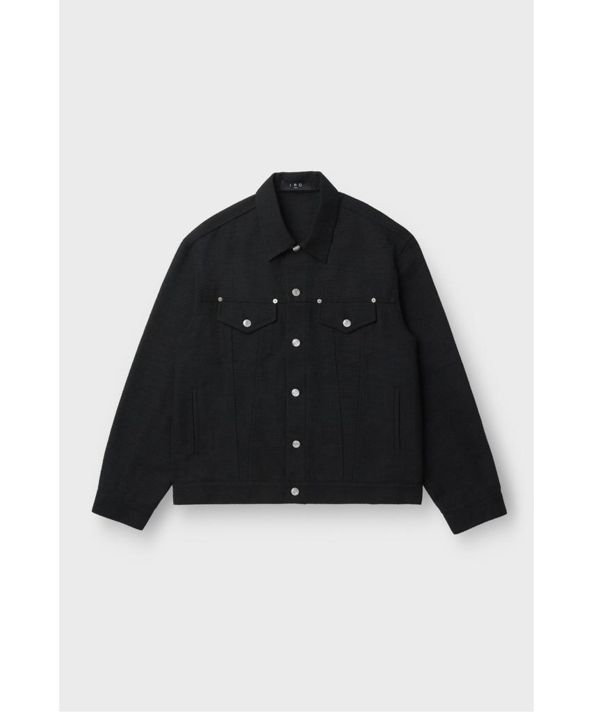 Iro Tevone Twill Cotton Trucker Jacket Irjas26003Bkx
