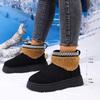 Fashion Fur Snow Boots Women's Autumn and Winter New European Station New Warm Thick-soled Sleeve Snow Cotton Shoes
