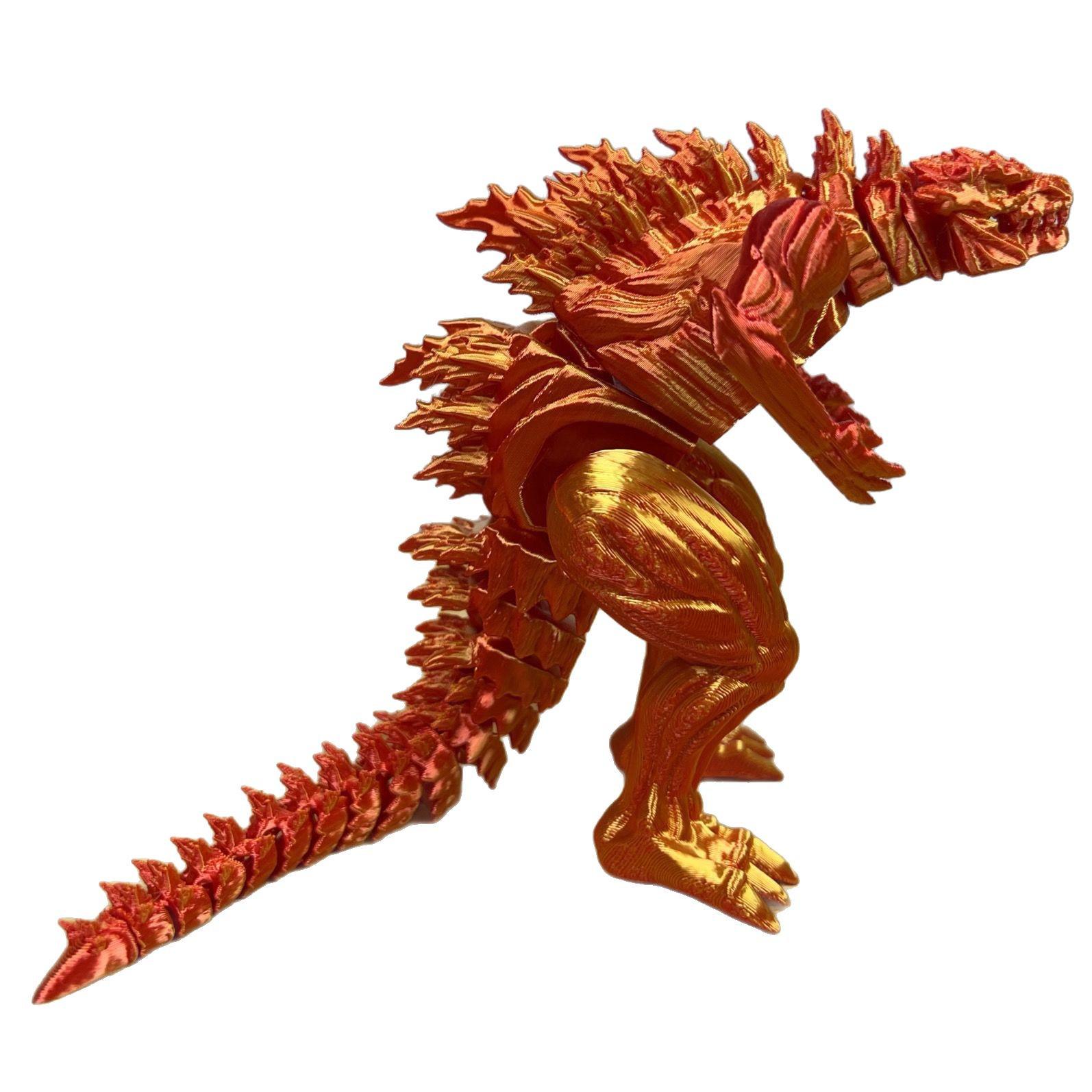 

Luminous 3D Printed Godzilla Muscle Toy: Jointed Model, Monster Ornament, Decoration, Gift. 16cm