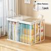 Large Transparent Foldable Book Storage Box - Dustproof Artifact for Students and Old Books