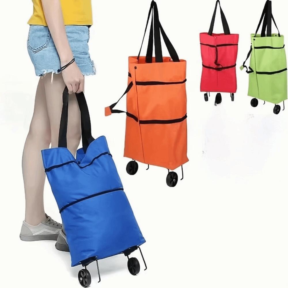 2 in 1 Grocery Bag Oxford Cloth Shopping Trolley Multifunctional Handbag  Supermarket