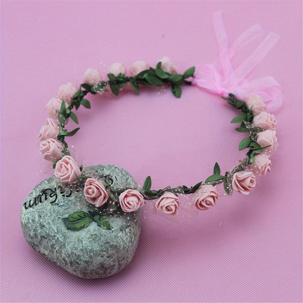 

1 шт. Роза из пенопласта, имитация цветка, свадебный головной убор, гирлянда, повязка на голову для свадьбы, украшения для дома, подарки для вечеринки, подарки для друзей розовый