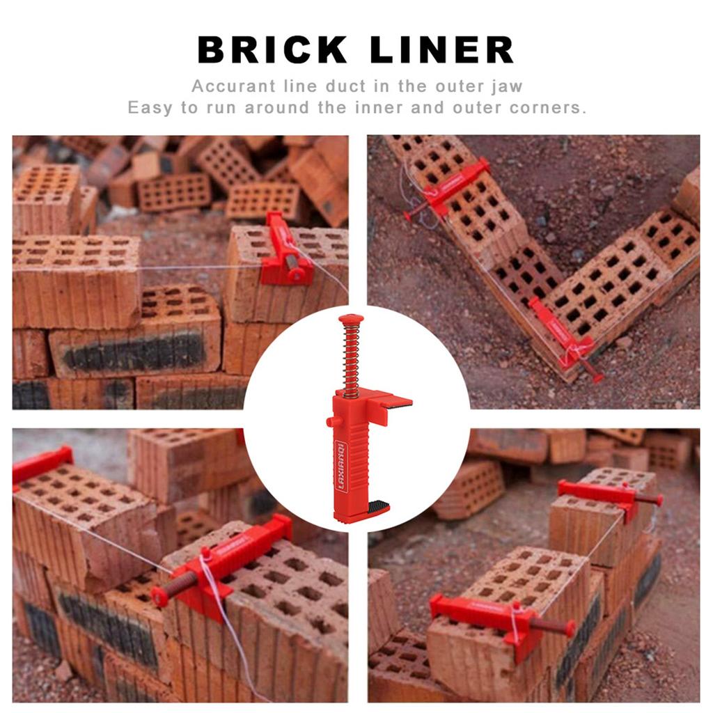 2PCs Brick Liner Plumber Tools Leveling Measuring Tool Hardware Accessory Red PlasticRed Brickwork