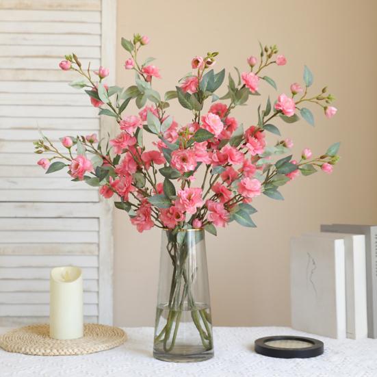 Künstliche Blumenstiele Faux-Seide Kunstblumen mit langen Stielen Kunstblumenzweige für Vase Blumenarrangement Heimhochzeit Tischdeko