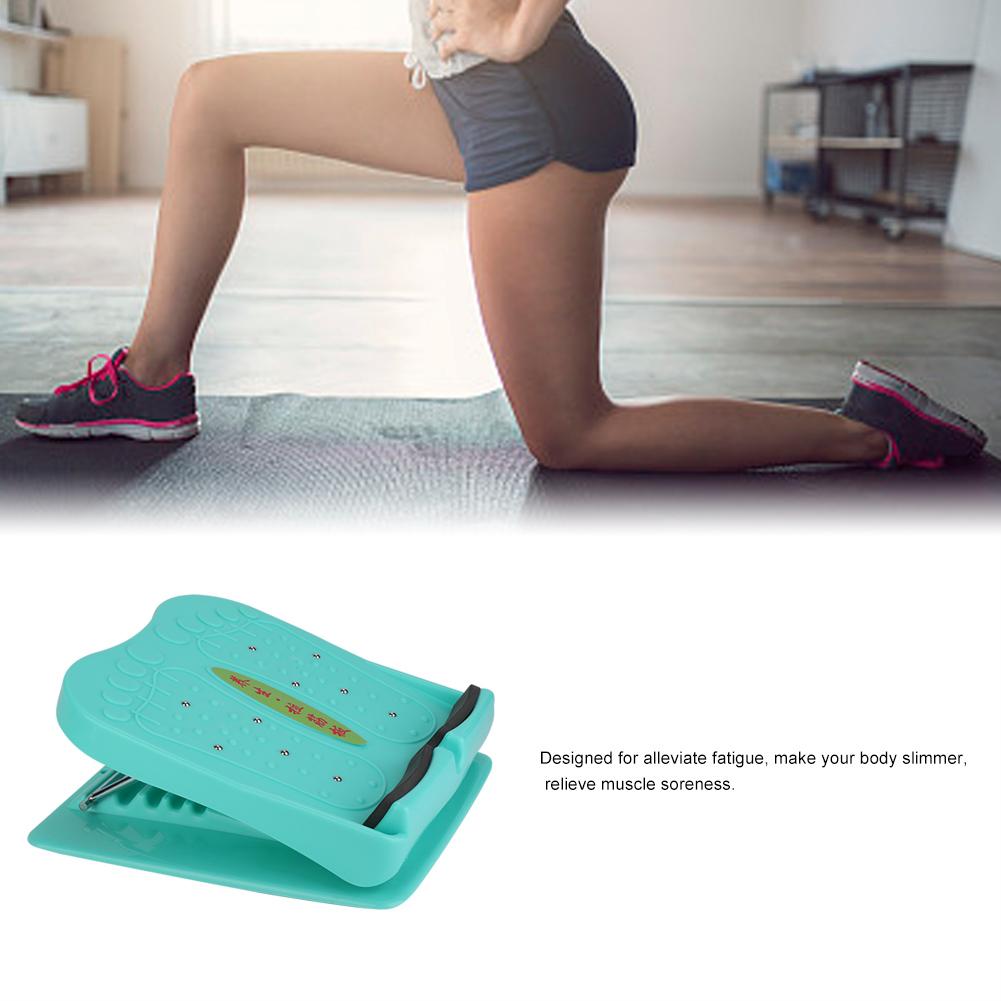 Household Folding Foot Calf Stretcher Massage Leg Fitness Slant Pedal Board(Blue&Green)
