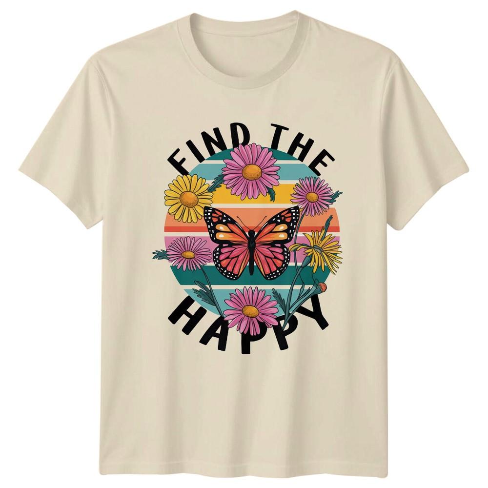 

Find The Happy Butterfly Nature Graphic T-Shirt 4XL