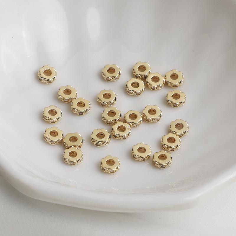 14K Gold-Filled Zirconia Color-Preserving Figure 8 Beads for DIY Jewelry Projects