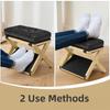 Wooden Under-Desk Footrest with Non-Slip Rubber Stepping Surface Ergonomic Foot Stool for Home Office Gaming Work Posture Support