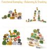 Animal Stacking Toys Kids Wooden Balance Stacking Montessori Toy Educational Development Learning Birthday Gift for 2-4 Year Old