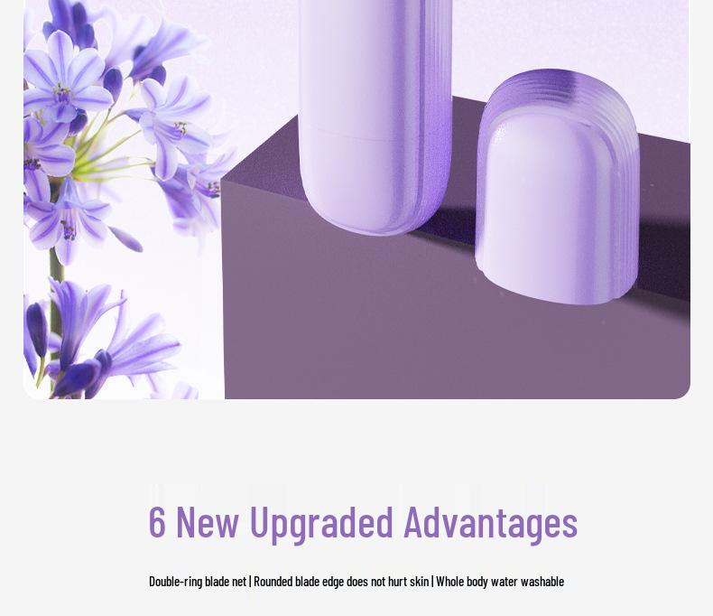 Electric Painless Underarm & Pubic Hair Shaver for Women