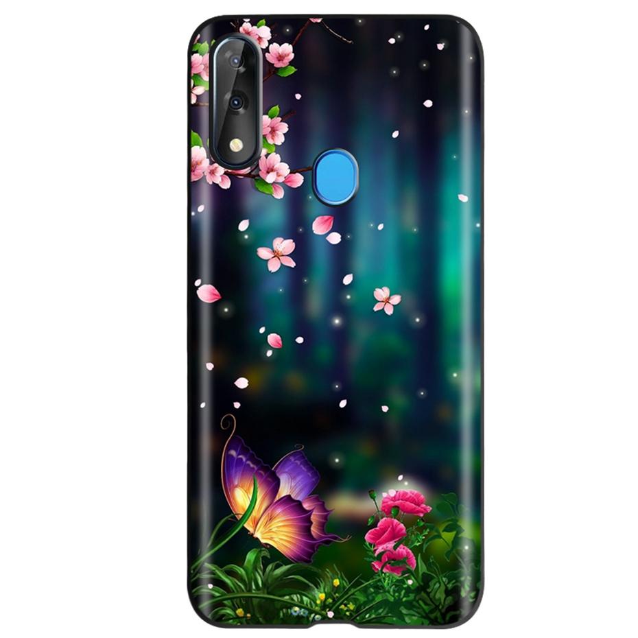 Etui do ZTE Blade V10 Modny Wzór Kwiatowy Serce Etui na Telefon do ZTE Blade V10 Vita V 10 Czarne Silikonowe Miękkie TPU Zderzak