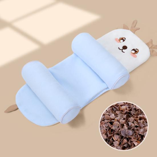 Cotton Baby Support Pillow Adjustable Infant Head Cushion for Newborns 0-12 Months Ergonomic Design Baby Crib Pillow