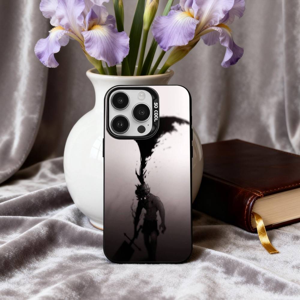 Anime Cool A-Asta B-Black C-Clover  Phone Case For iPhone17,16,15,14,13,12,11 Plus,Pro Max Black Candy Silver Phone Case