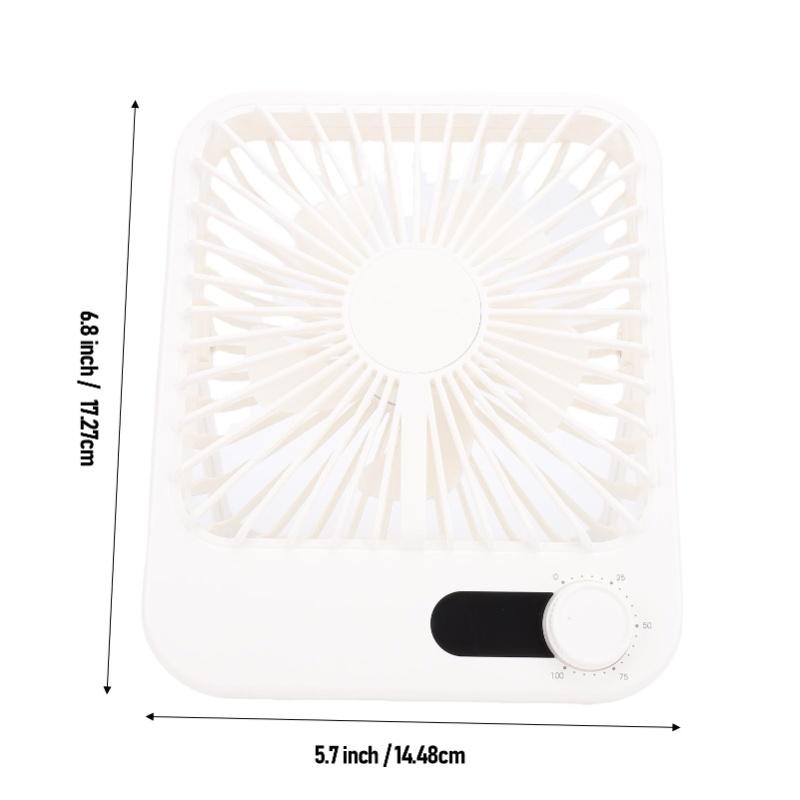 USB Desk Fan Quiet 100 Speeds Rechargeable 1000mAh LED Display Folding Desktop Small Personal Fan For Travel Office Bedroom
