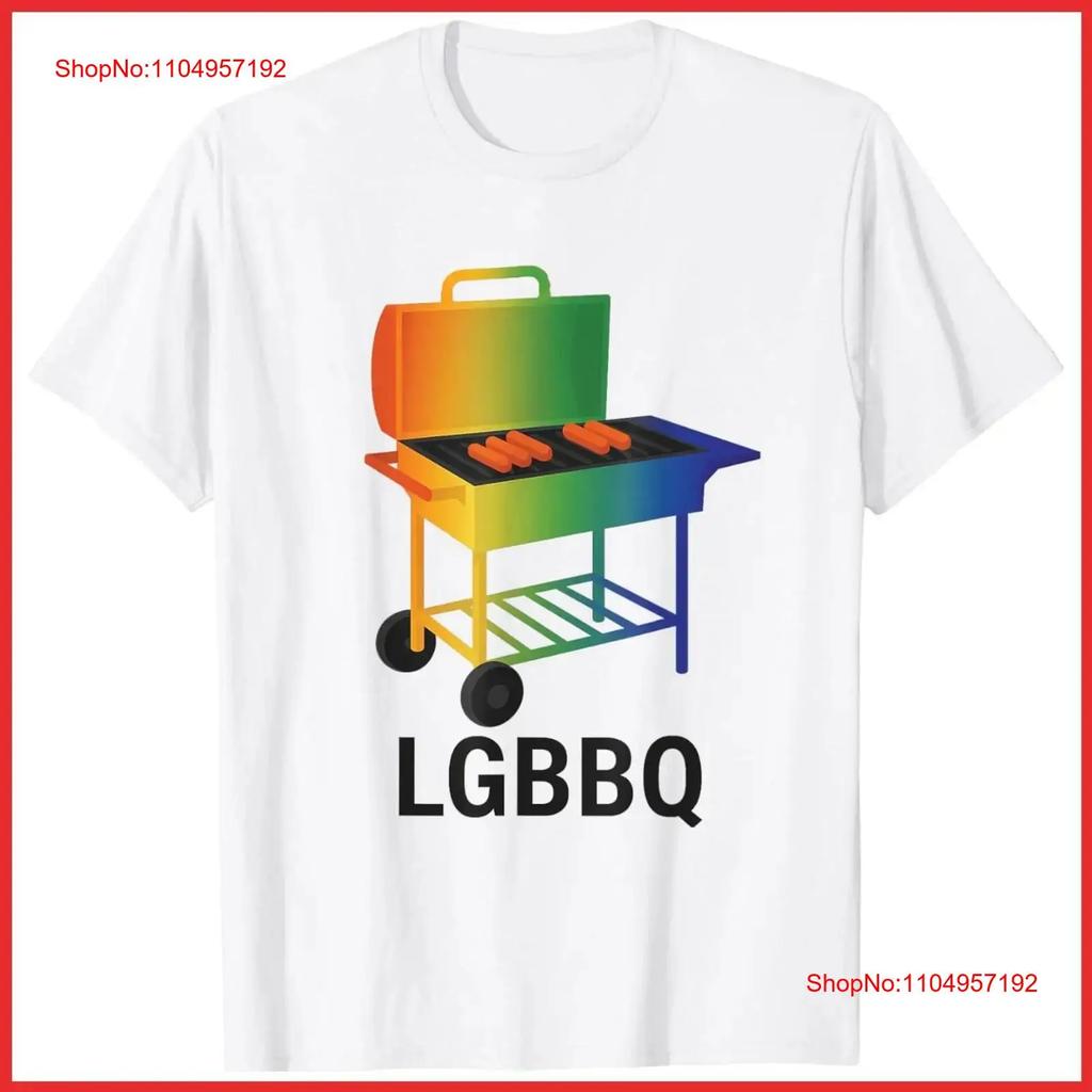 Rainbow BBQ Grill with Sausages LGBBQ Graphic T-shirt
