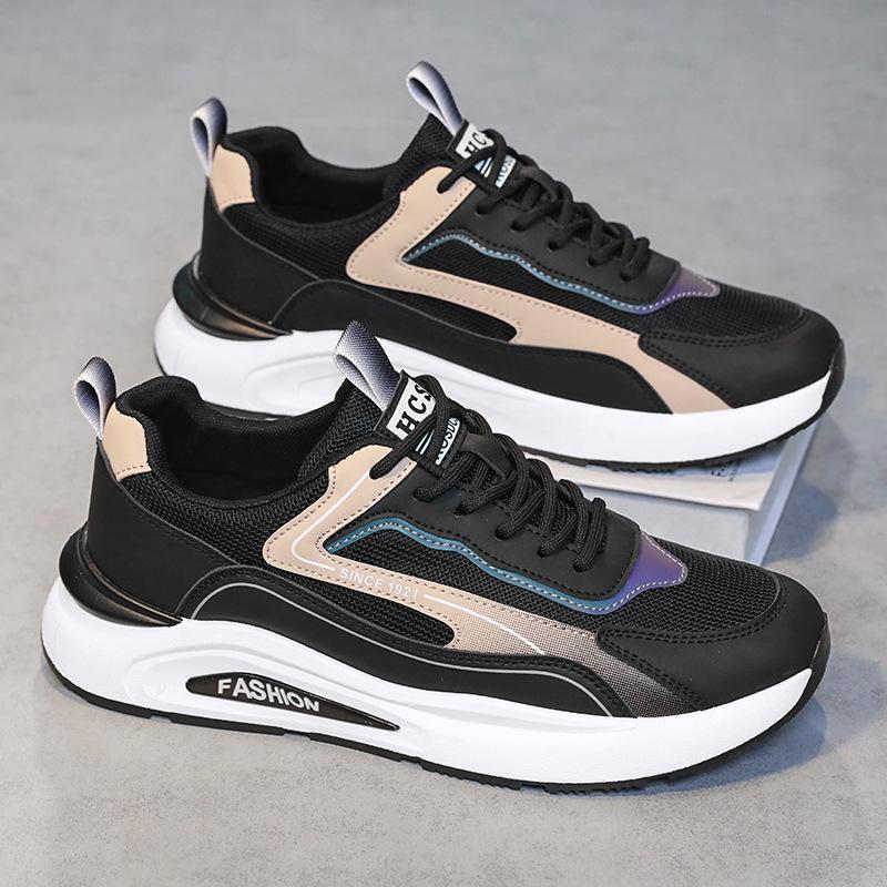 

2024 Весна и Осень Новые Черные Летние Сетчатые Воздухопроницаемые Модные Туфли Forrest Gump Dad Мужская Обувь 39