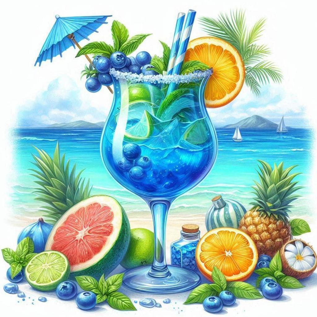 Summer Beach Full DIY 5D Round Drill Diamond Dots Paintings Picture Arts Craft for Adults Beginner Home Wall Decor Gift 30x30cm
