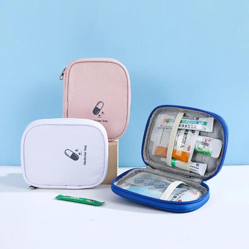 Portable Medicine Bag Mini First Aid Medical Emergency Kits Organizer Case Travel Outdoor Household Medicine Pill Storage Bag