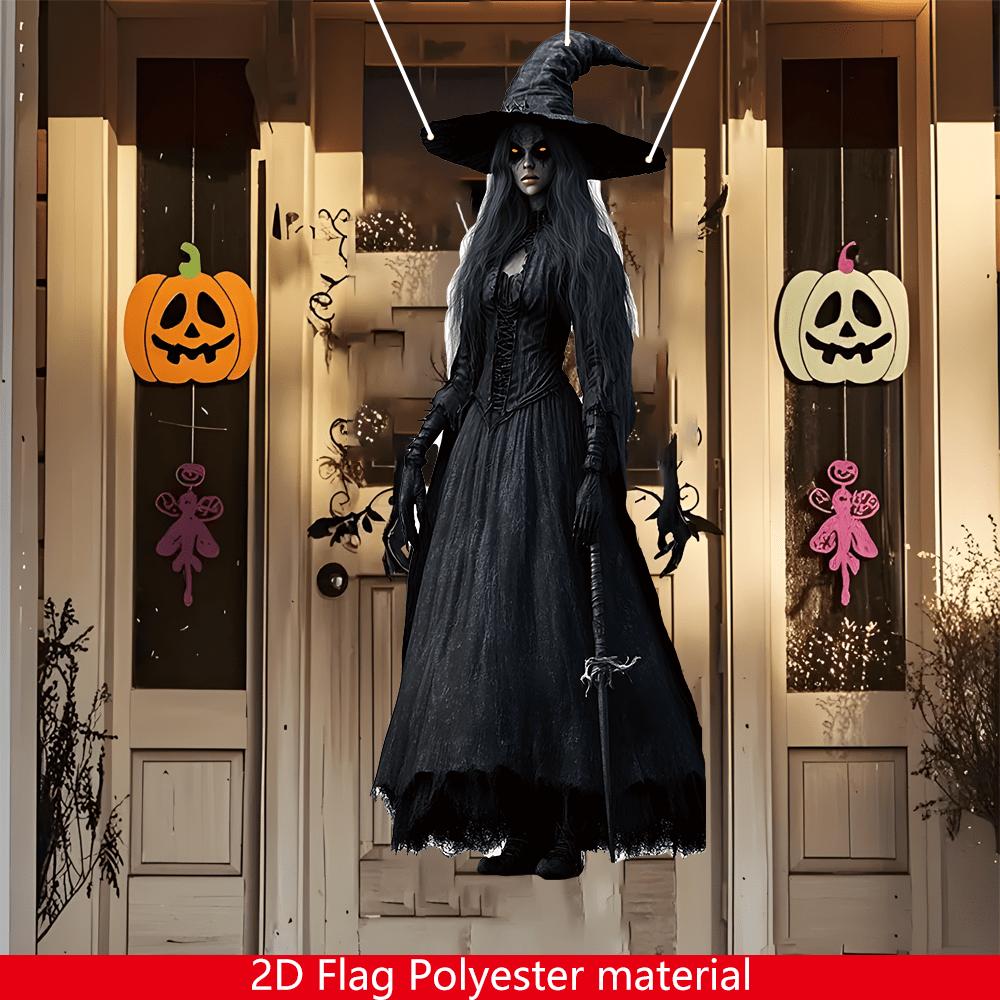 2D Halloween Horror Skull Bride Background Cloth Halloween Horror Atmosphere Haunted House Indoor and Outdoor Decoration Supplie
