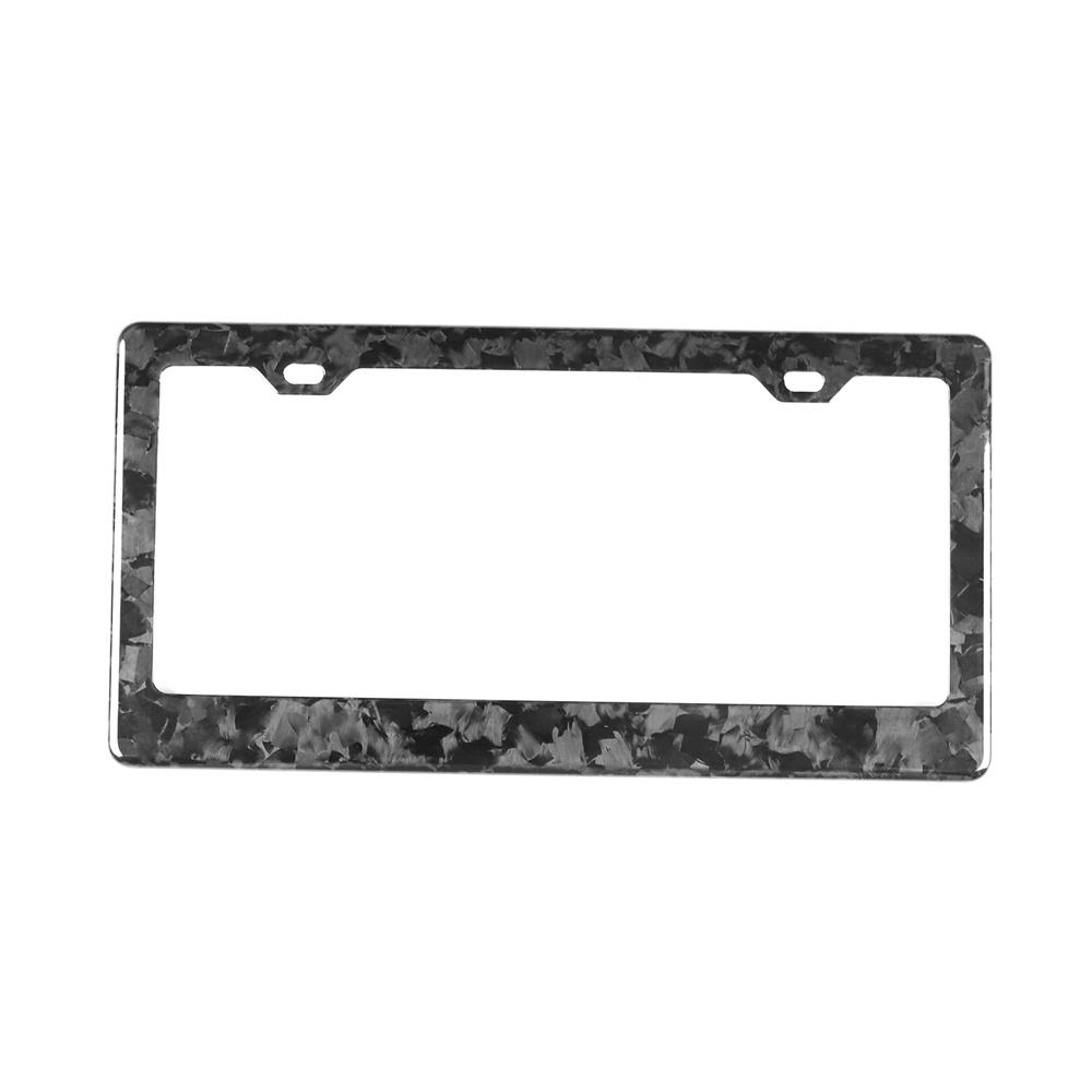 Real Forged Carbon Fiber License Plate Frame Car External Decoration 12.4x 6.2in