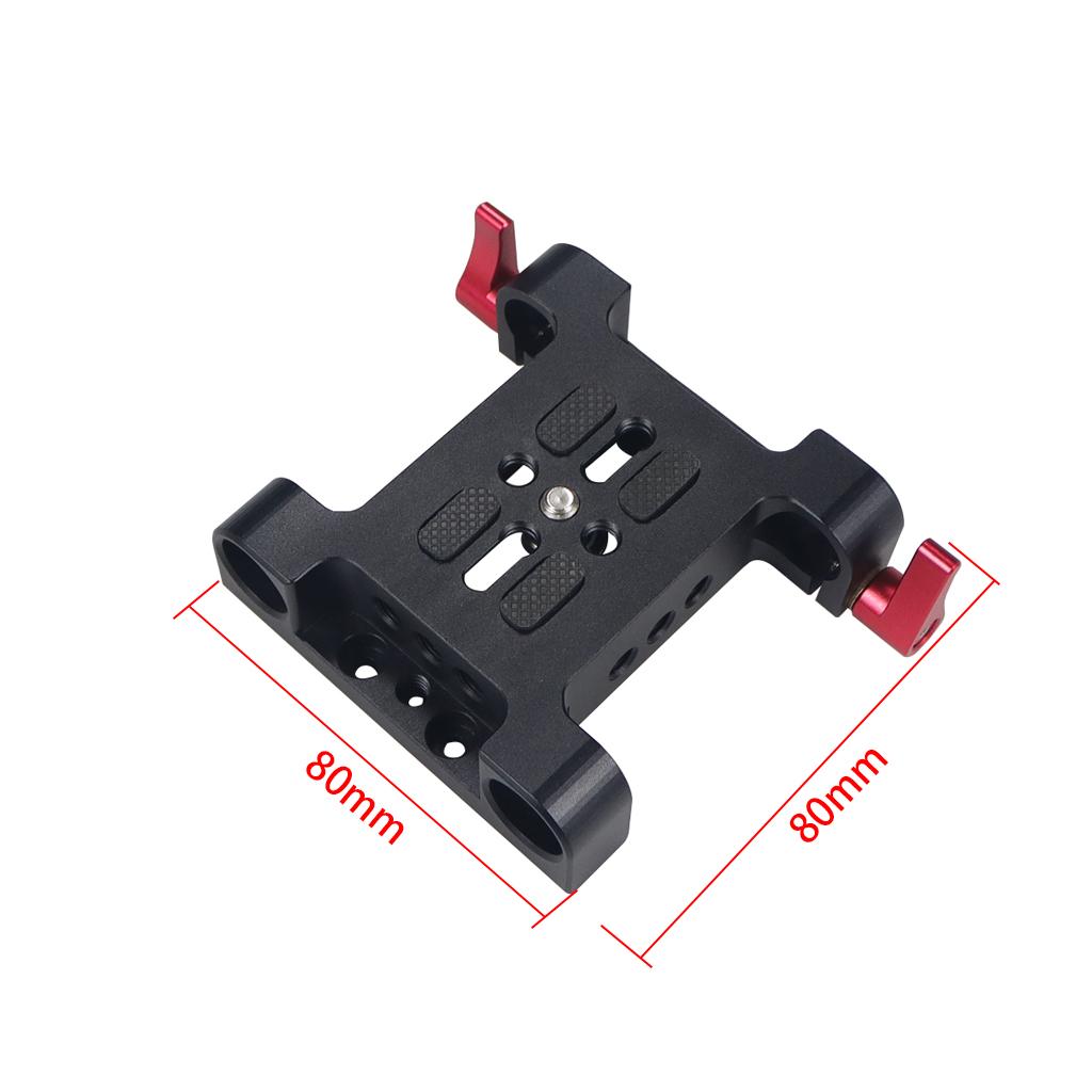 Universal 15mm Rod Rail Clamp Mounting Base Plate Bracket for Panasonic for Fujifilm DSLR Camera Rig Follow Focus Support System