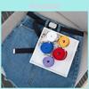 Simple Solid Color Women Casual Canvas Belt With Metal Buckle For Student And Adult Fashion Accessories