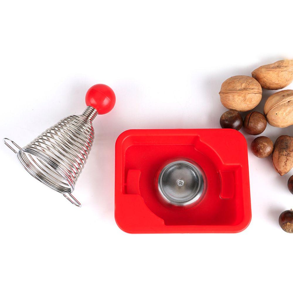 Effective Walnut Plier Stainless Steel Nut Shell Opener Spiral Spring Nutcracker  Kids