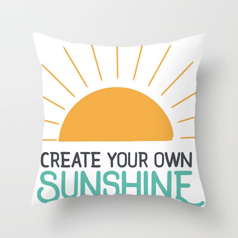 Blue Print Nordic Style Cushion Car Sofa Cushion Pillow Lumbar Cushion Cover Home Furnishings