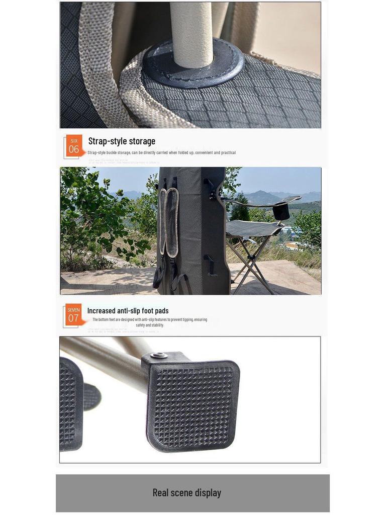 A1R Portable Outdoor Folding Chair with Sunshade - Perfect for Beach, Fishing, and Leisure Activities