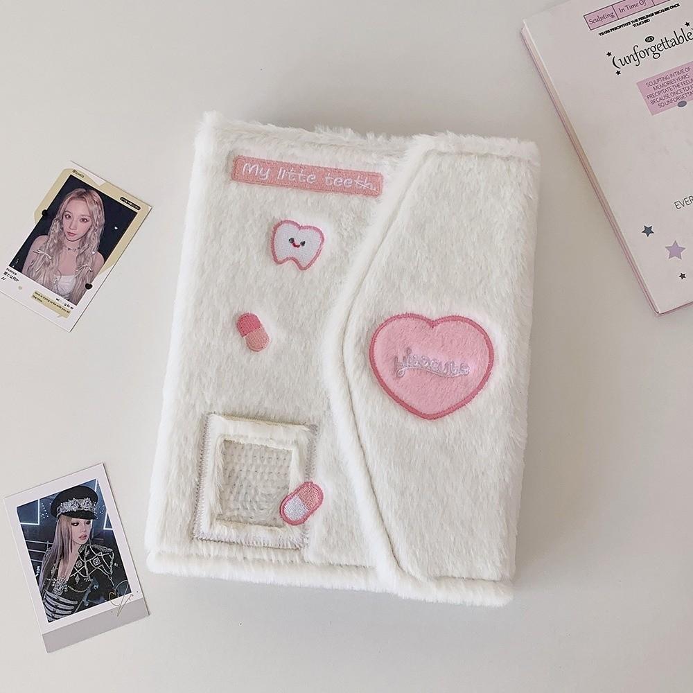 Cartoon Plush Photocard Holder A5 Photocards Collect Book New School Notebook Stationery