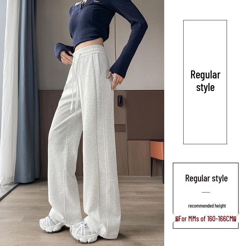 Damskie spodnie dresowe na wiosnę/jesień 2025 - Mały rozmiar, Prosta nogawka, Casualowa odzież sportowa