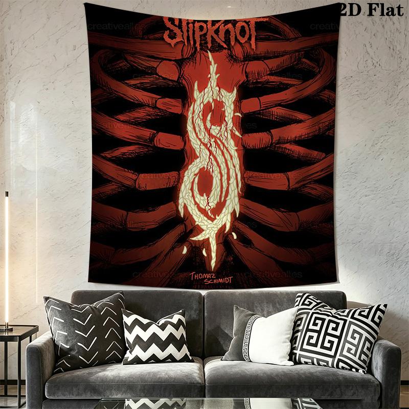 Slipknot Wall Tapestry Bold Room Tapestry Background Cloth Fashion Print Atmospheric Background Cloth Wall Covering Decoration Home Decor