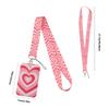 Lanyard mit Kartenetui Herzmuster ABS Kartenhalter Handy-Lanyard Kartenhülle für Arbeit Ausweishalter Buskarte Schlüsselzubehör