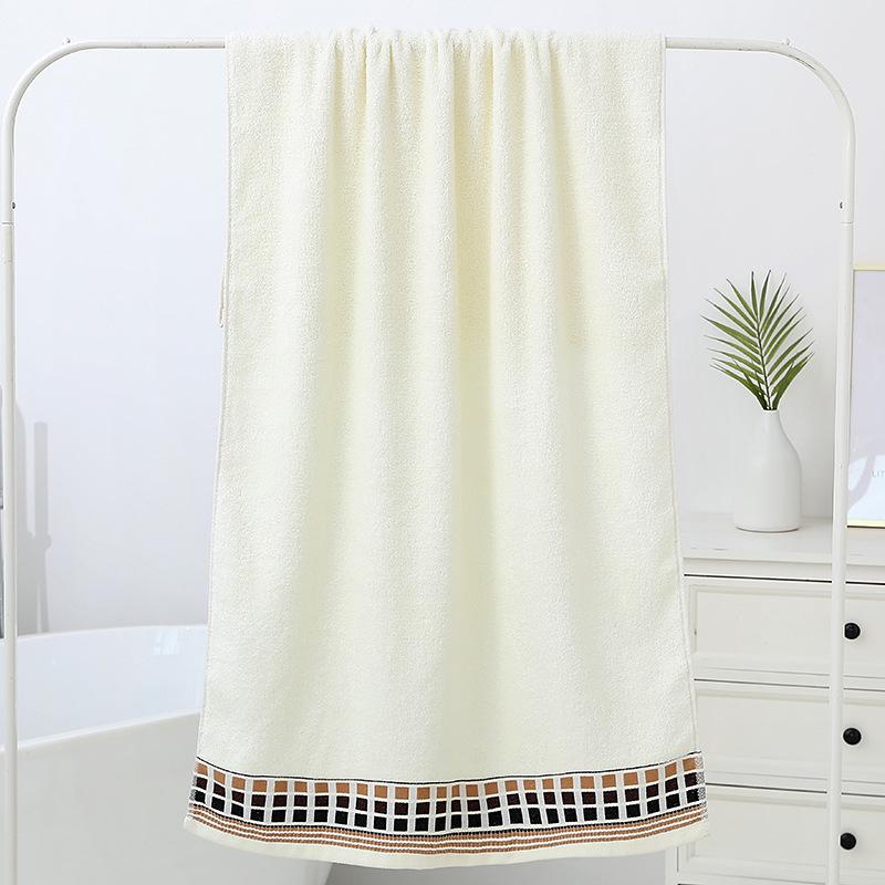 Bath Towels Quick-Drying, Absorbent, Machine Washable Oblong Bathroom Towels - Contemporary Style for Home, Beach, Hotel Bath Towel Collection