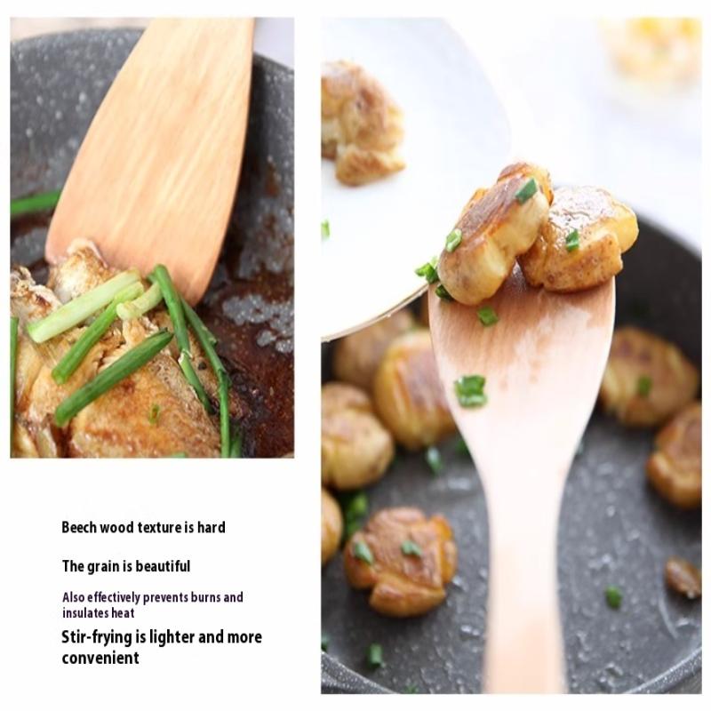 1 ks Dřevěná špachtle na vaření a míchání Dřevěné raclette špachtle Kuchyňské náčiní Olej Nepřilnavé