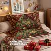3pcs Colorful Christmas Tree Print Coreless Duvet Set Multi Size Bedroom Dormitory Bedding Decoration, Machine Wash Design