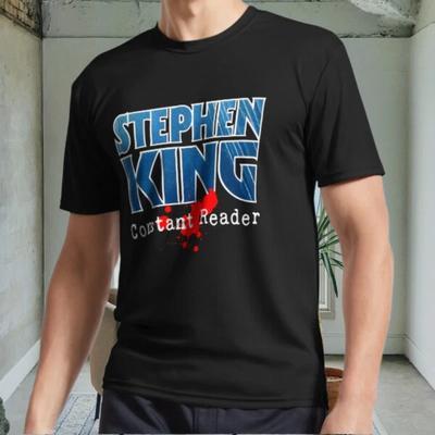 Neues Stephen King Constant Read AC Logo Herren Schwarz T-Shirt Lustig Größe S bis 5XL