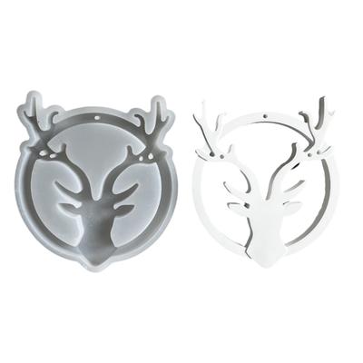 Stampo in Silicone Flessibile a Forma di Alce Cervo per Ciondolo Decorazioni da Appendere all'Albero di Natale Stampo Accessori per la Realizzazione di Gioielli