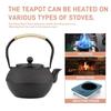 Iron Teapot Handmade Antique Cast Japanese Style Tea Kettle for Boiling Water Accessory Set Charcoal Stove Kitchen Teaware Set