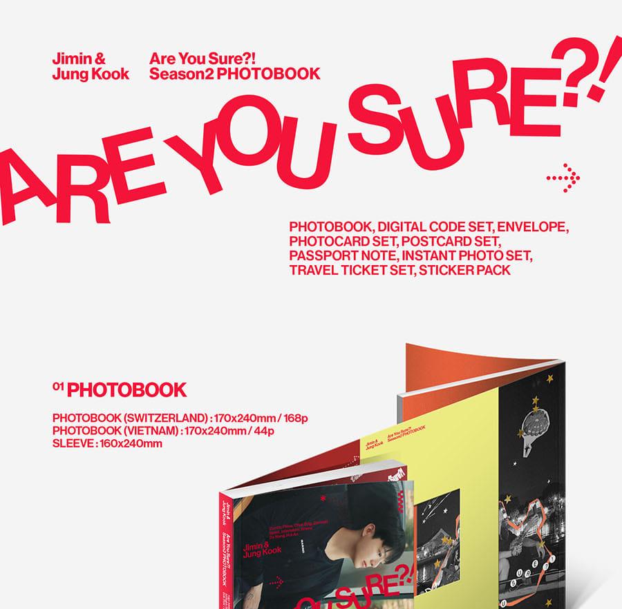 [POB] JIMIN & JUNG KOOK (Bts) [Sind Sie sicher?!] Season2 FOTOBUCH